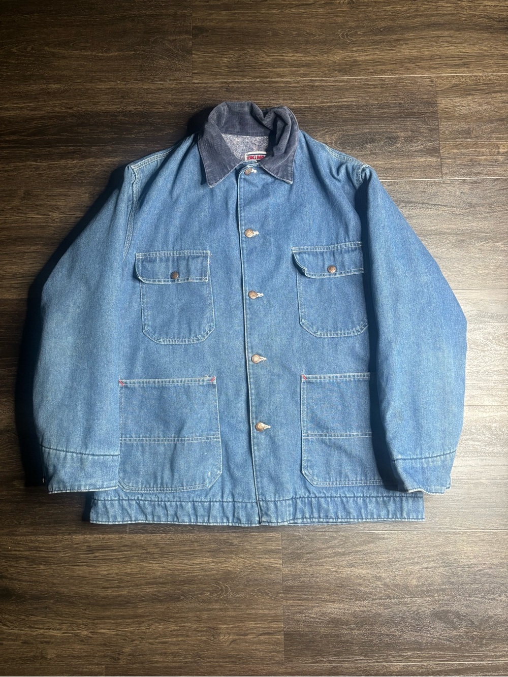 Vintage 70s JC Penney Big Mac Workwear USA Denim Blanket Chore Coat Barn Jacket